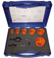 Orange Farbbi-Metallloch sah Ausrüstung 9 Stücke, Metallloch-Schneidwerkzeuge