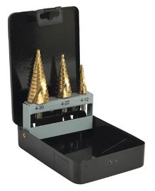 3 Stück Titanium beschichtet Schrittbohrer Set Hex-Sank für Metall