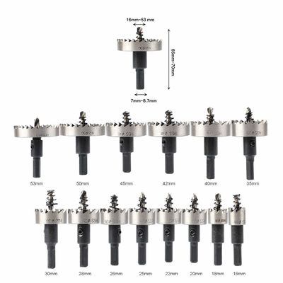 14-teiliges HSS-Lochsägen-Set zum Schneiden von Metall bis zu 2 mm Dicke