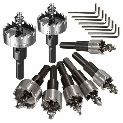 HSS Hole Saw Set 8pc Hochgeschwindigkeitsstahl für Metallbohrungen