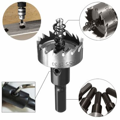 HSS Hole Saw Set 8pc Hochgeschwindigkeitsstahl für Metallbohrungen