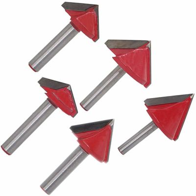 V-Groove-Routerbits mit Karbidspitze für Holz-Kunststoff-Aluminium