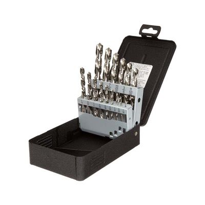 Linkshändige HSS-Bohrer DIN338, bernsteinfarben, gerader Schaft