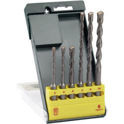 6PCS SDS plus Bohrhammer-Bohrer-Satz mit geradem gespitztem Sandblated